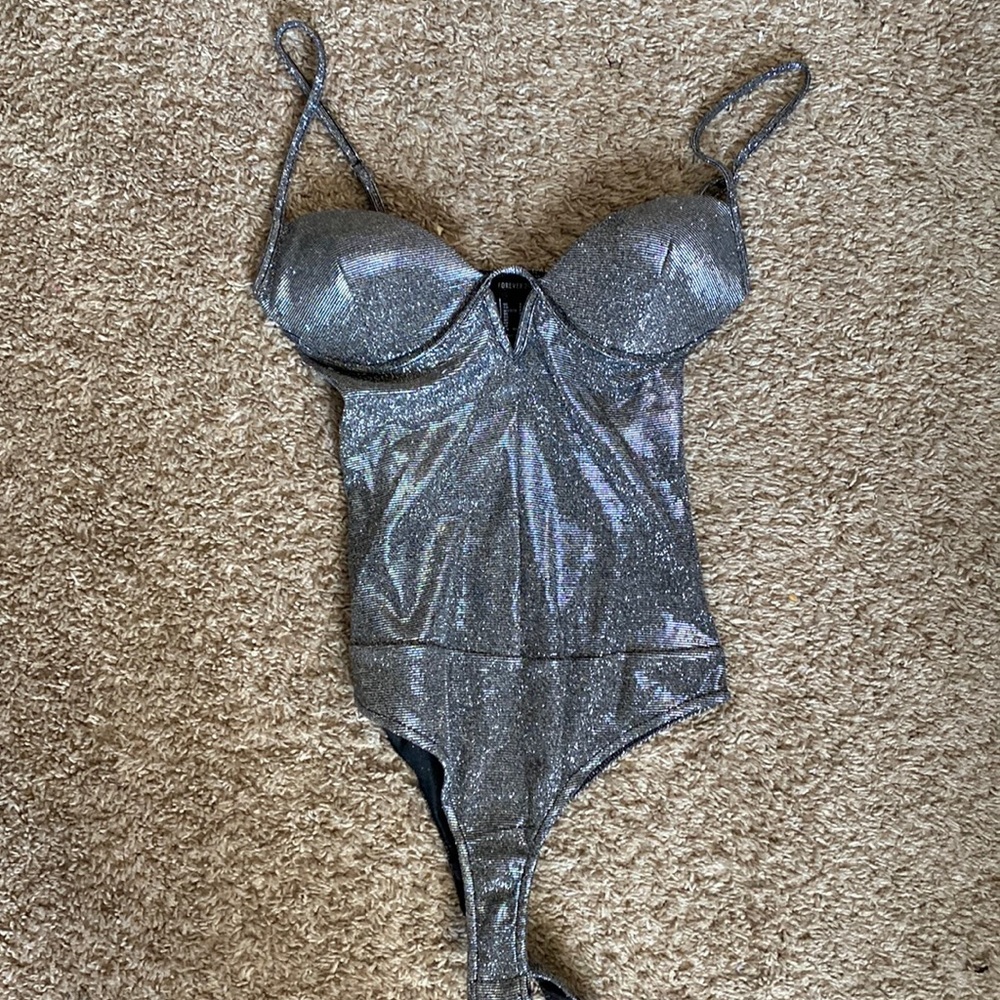silver sequin bodysuit